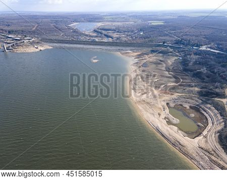 Aerial View Of Pyasachnik (sandstone) Reservoir, Bulgaria