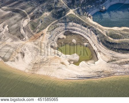Aerial View Of Pyasachnik (sandstone) Reservoir, Bulgaria
