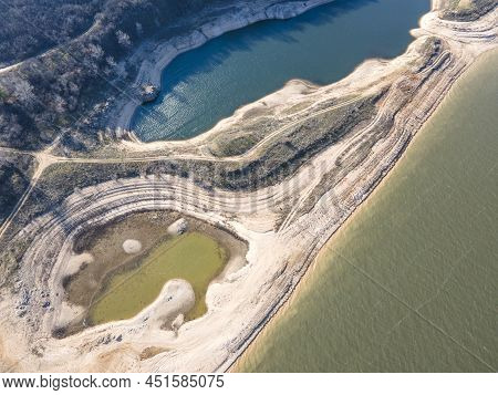 Aerial View Of Pyasachnik (sandstone) Reservoir, Bulgaria