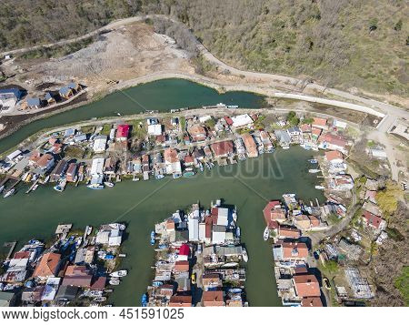 Aerial View Of Fishing Village Chengele Skele, Bulgaria