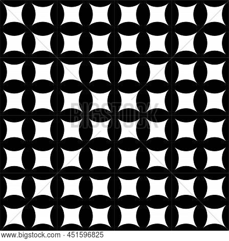 Simple Monochrome Seamless Pattern, Interest Illussion Effect