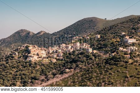 The Village Of Belgodere In The Balagne Region Of Corsica