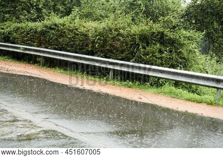 Summer Flood Of The Kyll In Muerlenbach In The Eifel In July 2021