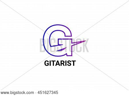 Gitarist Abstract G Letter Modern Geometric Logo Design