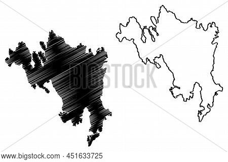 Lemland Island (republic Of Finland, Aland Islands) Map Vector Illustration, Scribble Sketch Lemland
