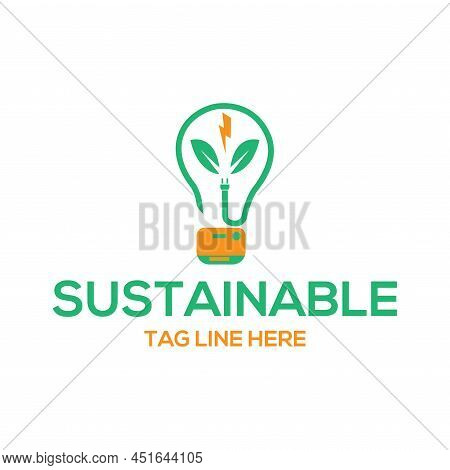 Electrical Logo Design Vector Image And Energy  And Bulb Template
