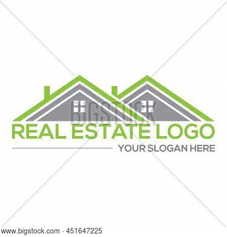 Real Estate Simple Logo Design Template Vector Of House Icon