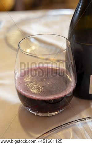 Sparkling Wine Of North Italy, Region Emilia Romagna, Red Dry Or Sweet Lambrusco Wine