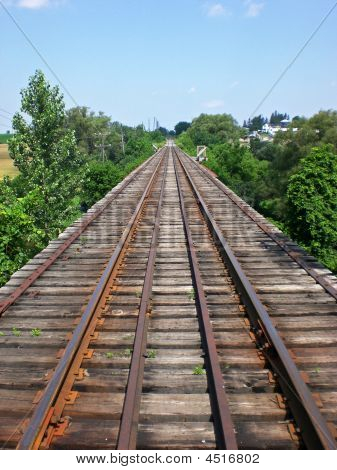 Ferrovia pista prospettico