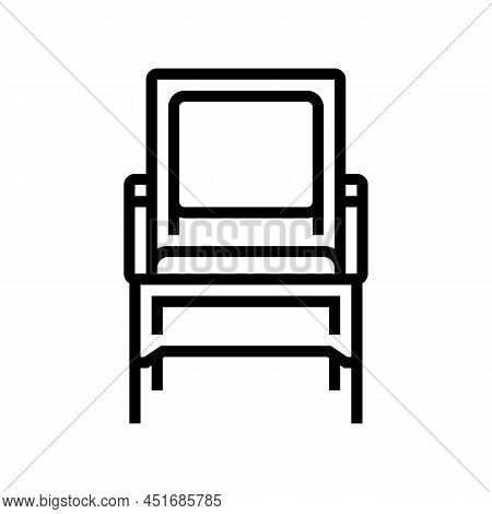Rattan Patio Chair Line Icon Vector. Rattan Patio Chair Sign. Isolated Contour Symbol Black Illustra