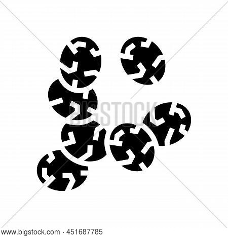 Chia Seed Glyph Icon Vector. Chia Seed Sign. Isolated Contour Symbol Black Illustration