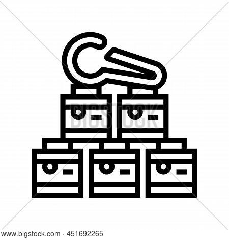 Fuel Cooking Line Icon Vector. Fuel Cooking Sign. Isolated Contour Symbol Black Illustration