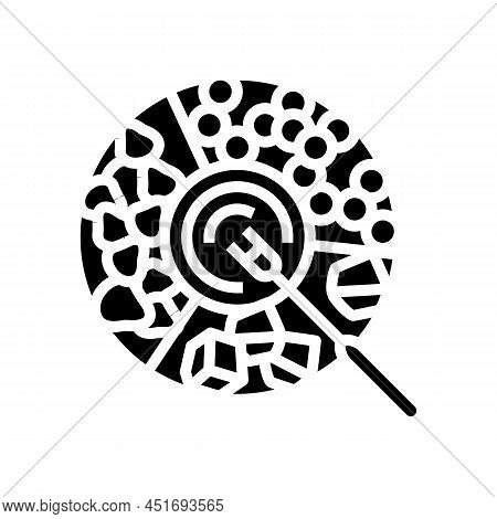 Dishes Fondue Glyph Icon Vector. Dishes Fondue Sign. Isolated Contour Symbol Black Illustration