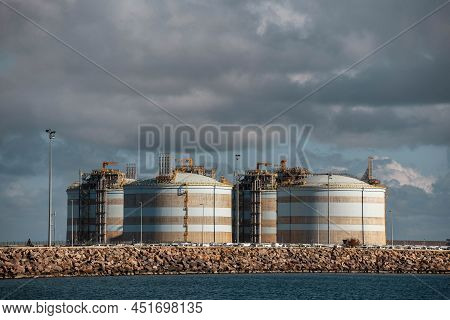 Regasification Plant In The Port Of Sagunto Spain