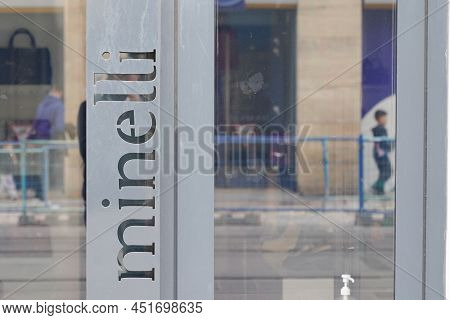 Bordeaux , Aquitaine  France - 03 20 2022 : Minelli Logo Brand Fashion Shop And Text Sign Store Wall
