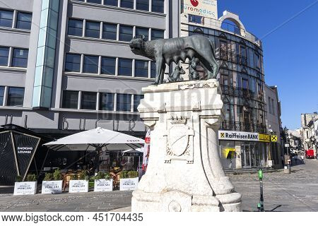 Lupa Capitolina In City Of Bucharest, Romania