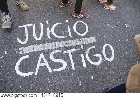 Buenos Aires, Argentina; March 24, 2022: National Day Of Remembrance For Truth And Justice. Words Ju