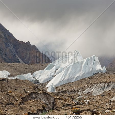 Ijs formaties op de Baltoro gletsjer