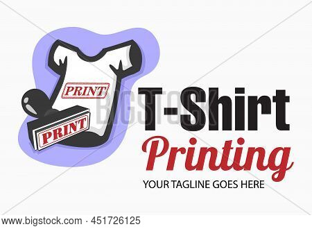 Abstract Modern Colored Vector Logo Template Of T-shirt Printing. For Typography, Print, Corporate I