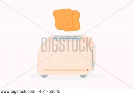 A Beautiful Toaster With Tosts Kitchen Appliances For Cooking