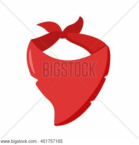 Cowboy Handkerchief For Face Or Neck. Vector Doodle Illustration.