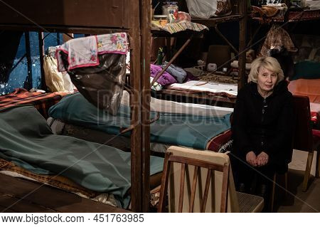 People Living At A Bomb Shelter In Kyiv, Ukraine