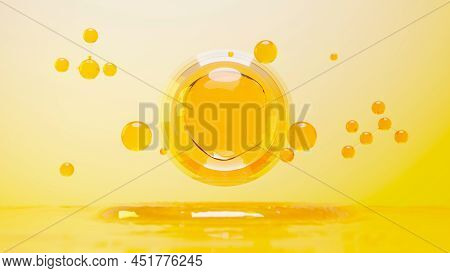 3d Render Of Simple Chemical Bond In Side Cell Or Molecules. The Associated Of Atoms, Ions, Bond And
