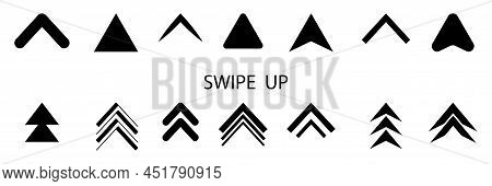 Sketch Button With Black Arrow Set. Black Computer Cursor Set. Vector Illustration. Stock Image.