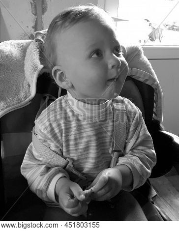 Beautiful Baby Boy With Child Face Posing Photographer