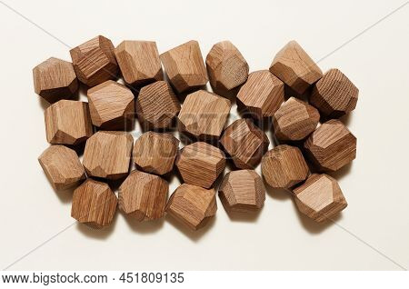 Tumi Ishi Japanese Desktop Game Meditation, Pattern From Eco-friendly Wooden Polygonal Stones For Bu