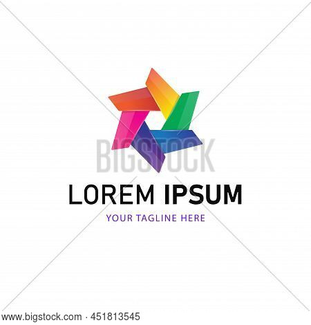 Colorful Abstract Logo Design. Gradient Style Company Logo