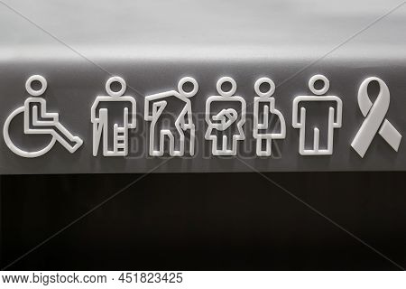 Plate With Symbols Of Preferential Or Priority Service