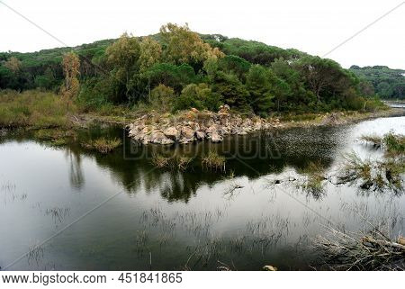 View Of Baratz Lake, Sassari, Nurra, Sardinia