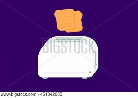 A Beautiful Toaster With Tosts Kitchen Appliances For Cooking