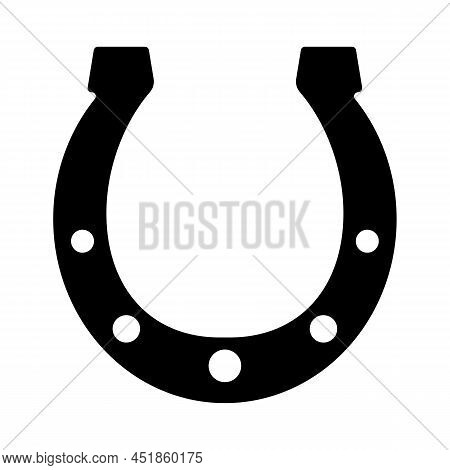 Horse Shoe Icon. Simple Flat Design. Vector Illustration