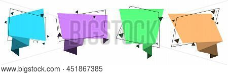 Banner With 3d Message Icons. Message Bubble Vector Illustration. Geometric Element. Vector Illustra