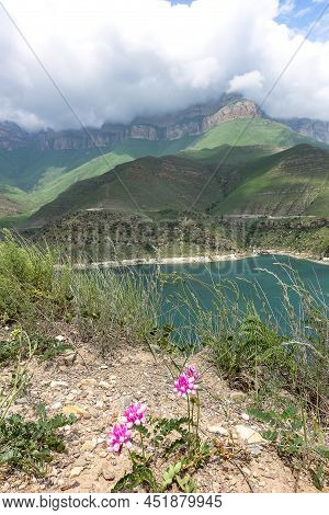 Picturesque Mountain Lake Gizhgit In Kabardino-balkaria. Elbrus Region Of Russia June 2021