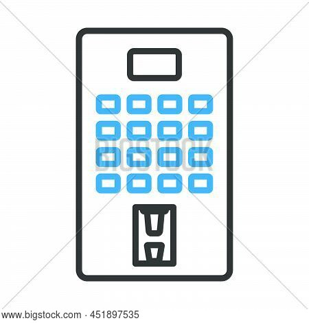 Icon Of Coffee Selling Machine. Editable Bold Outline With Color Fill Design. Vector Illustration.