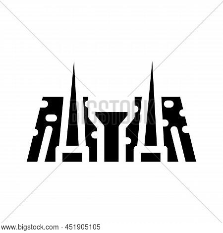 Luxor Egypt City Glyph Icon Vector. Luxor Egypt City Sign. Isolated Contour Symbol Black Illustratio