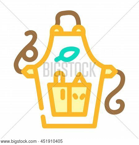 Apron Clothing Color Icon Vector. Apron Clothing Sign. Isolated Symbol Illustration