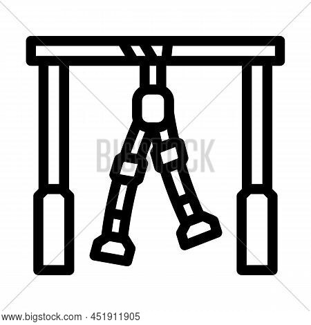 Loops Trx Sport Equipment Line Icon Vector. Loops Trx Sport Equipment Sign. Isolated Contour Symbol 