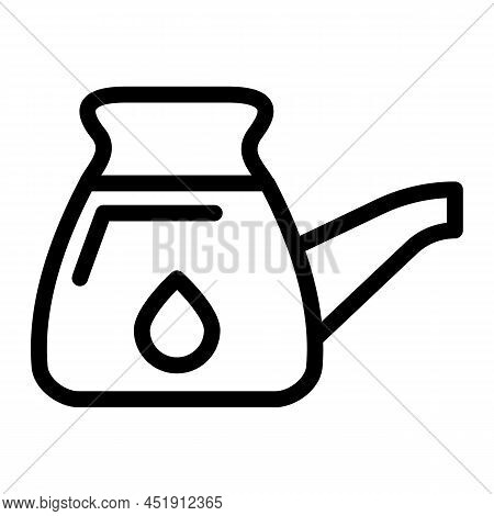 Watering Can Line Icon Vector. Watering Can Sign. Isolated Contour Symbol Black Illustration