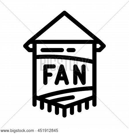 Pennant Fan Line Icon Vector. Pennant Fan Sign. Isolated Contour Symbol Black Illustration