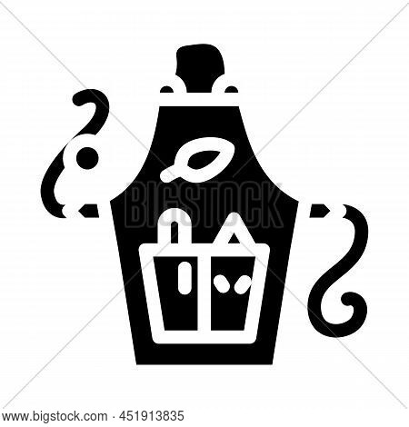 Apron Clothing Glyph Icon Vector. Apron Clothing Sign. Isolated Contour Symbol Black Illustration