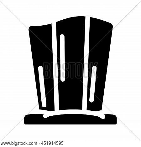 Fan Hat Funny Accessory Glyph Icon Vector. Fan Hat Funny Accessory Sign. Isolated Contour Symbol Bla