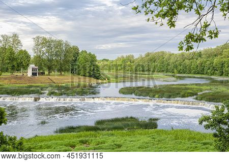 View Of The Venta Rapid, Widest Waterfall In Europe, Kuldiga, Latvia
