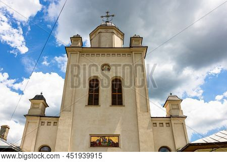 Architectural Details, Beautiful View Of An Orthodox Church Monastery Near Bucharest, Romania, 2021