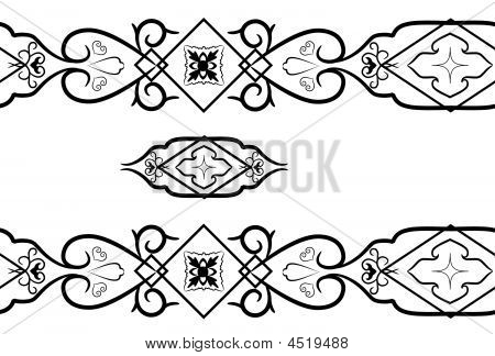 Black-and-white Seamless Pattern. Vector Illustration