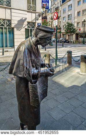 Brussels, Belgium - August 21, 2013: Street Sculpture 