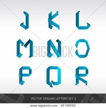 Paper letters origami